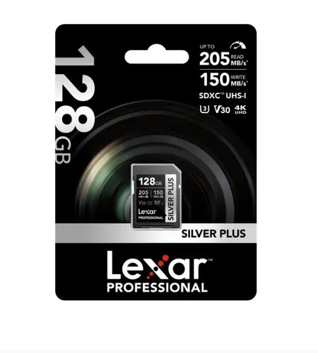 КАРТА ПАМЕТ SDXC 128GB 205/150MB/s UHS-I,C10,V30,U3 LEXAR