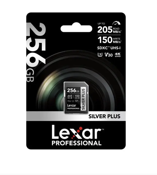 КАРТА ПАМЕТ SDXC 256GB 205/150MB/s UHS-I,C10,V30,U3 LEXAR