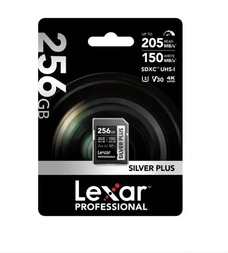 КАРТА ПАМЕТ SDXC 256GB 205/150MB/s UHS-I,C10,V30,U3 LEXAR