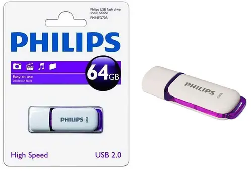 USB 2.0 64GB SNOW PHILIPS  - ЛИЛАВ