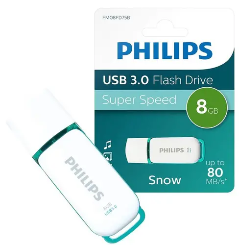 USB 2.0 8GB SNOW PHILIPS - ЗЕЛЕН - image 1