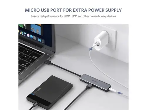 ХЪБ 4xUSB3.0 A 1xUSB-C POWER SUPPLY CМ219 UGREEN - image 3