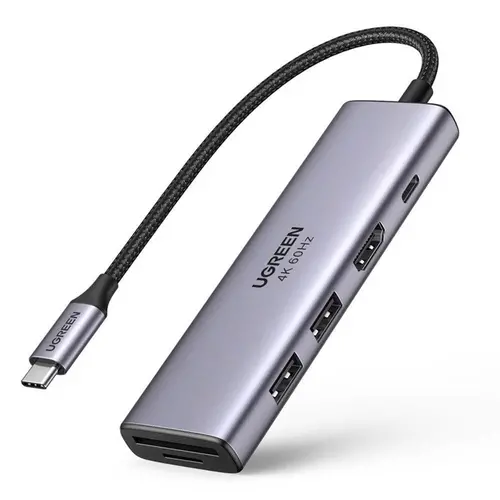 МУЛТИФУНКЦИОНАЛЕН АДАПТЕР 6in1 HDMI/USB A/SD+PD CM51 UGREEN1