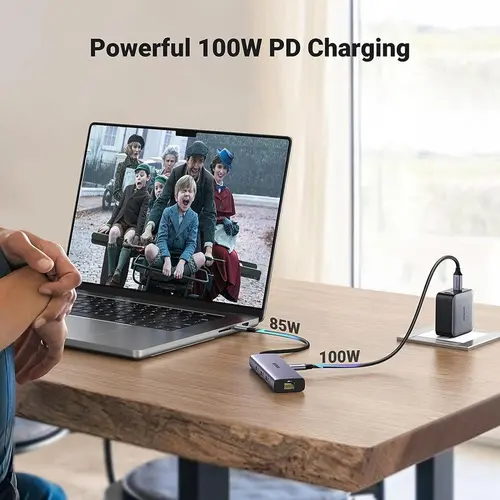 МУЛТИФУНКЦИОНАЛЕН АДАПТЕР 6in1 HDMI/USB/RJ45+PD CM512 UGREEN - image 2