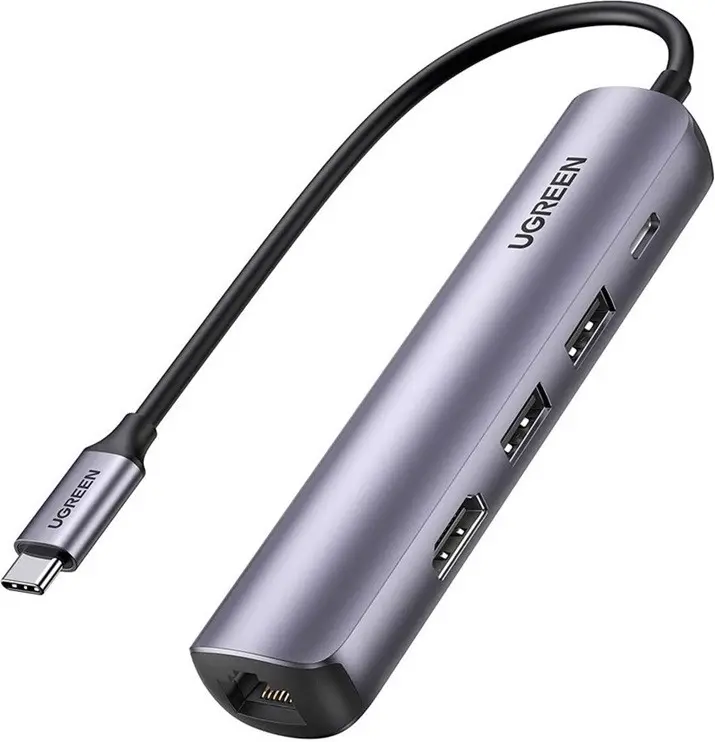 МУЛТИФУНКЦИОНАЛЕН АДАПТЕР 5in1 HDMI 4K-60Hz/RJ45 CM418 UGREEN - image 1