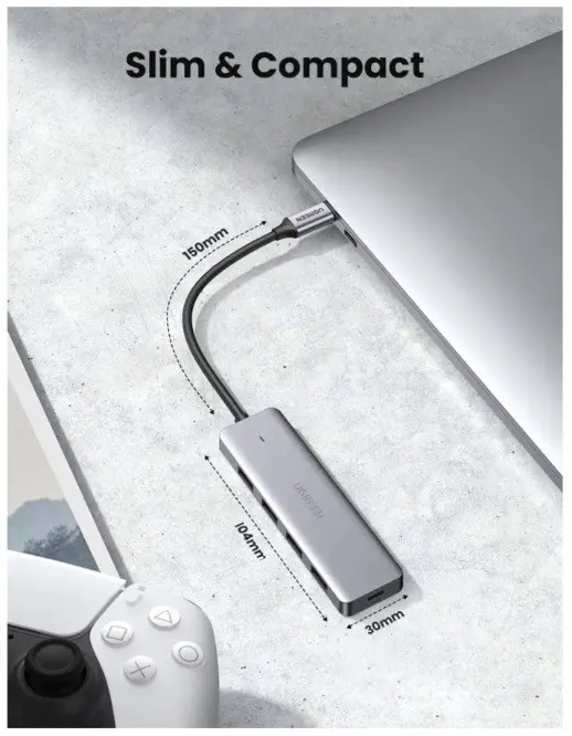 ХЪБ 4xUSB3.0 A,1xUSB-C,INPUT USB-C CМ219 UGREEN - image 2