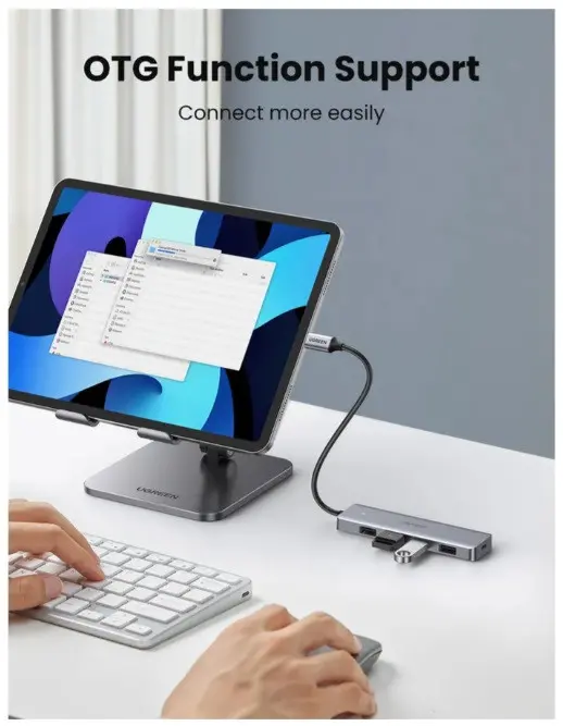 ХЪБ 4xUSB3.0 A,1xUSB-C,INPUT USB-C CМ219 UGREEN - image 3