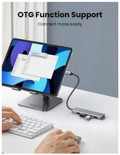 ХЪБ 4xUSB3.0 A,1xUSB-C,INPUT USB-C CМ219 UGREEN - image 3