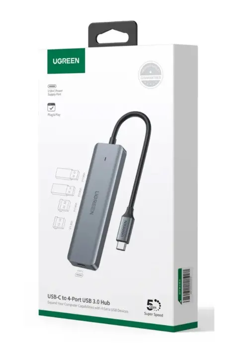 ХЪБ 4xUSB3.0 A,1xUSB-C,INPUT USB-C CМ219 UGREEN - image 5