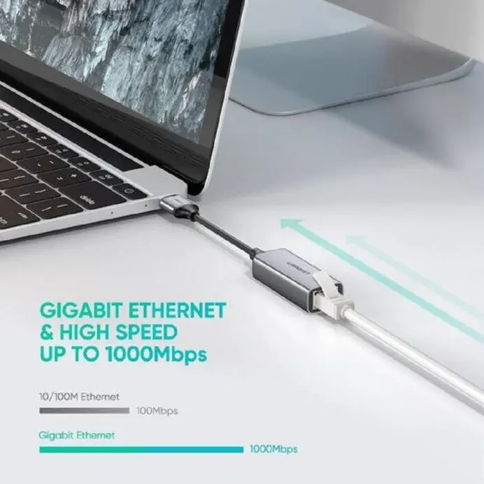 ΑΝΤΑΠΤΟΡΑΣ ΔΙΚΤΥΟΥ USB A/RJ45 CM209 UGREEN - ΜΕΤΑΛΛΙΚΟ - image 2