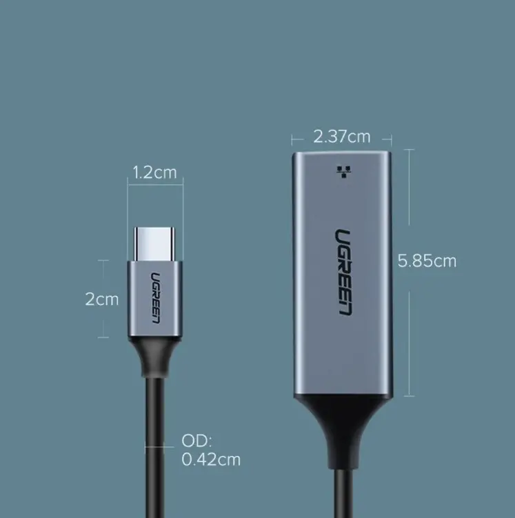 Αντάπτορας δικτύου USB-C/RJ45 CM199 UGREEN - μεταλλικός - image 6