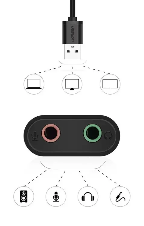 АДАПТЕР USB2.0 3.5mm UGREEN - image 3