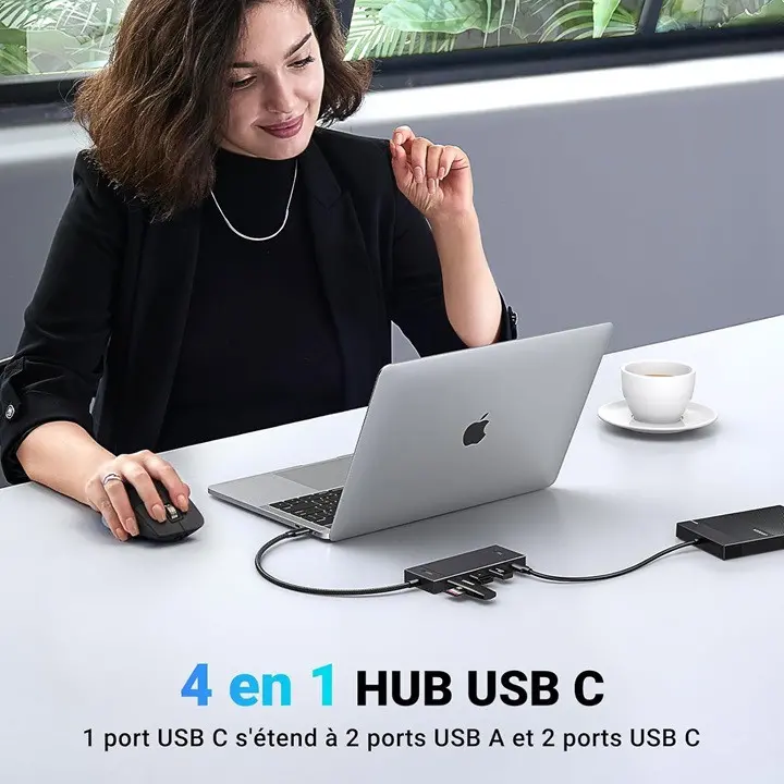 ХЪБ 2xUSB3.0A,2xUSB-C 3.2,INPUT USB-C CМ806 UGREEN - image 2