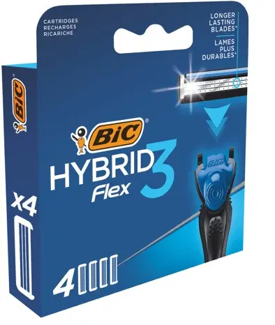 Ανταλλακτικές λεπίδες HYBRID 3 FLEX μπλίστερ 4 BIC - 1