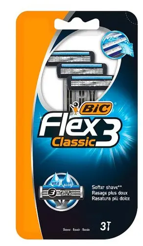 Ξυριστική μηχανή FLEX 3 CLASSIC μπλίστερ 3 BIC