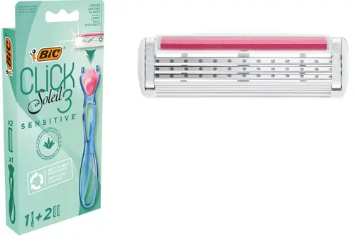 Sistem BIC CLICK SOLEIL3 SENSITIVE blister 1+2 rezerve lame BIC - 1