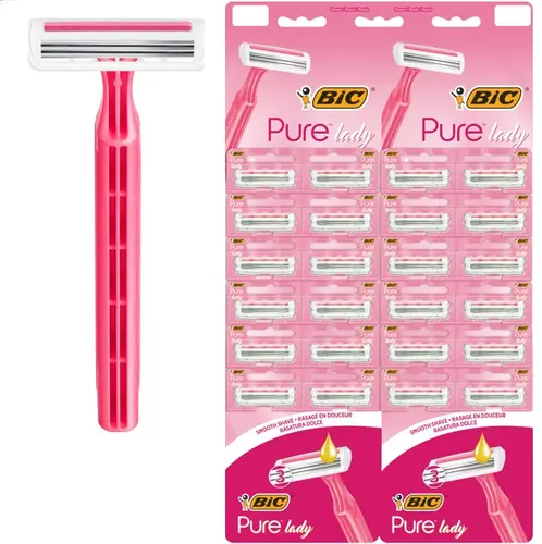 Ξυραφάκι PURE 3 PINK 24 τεμ. BIC - 1