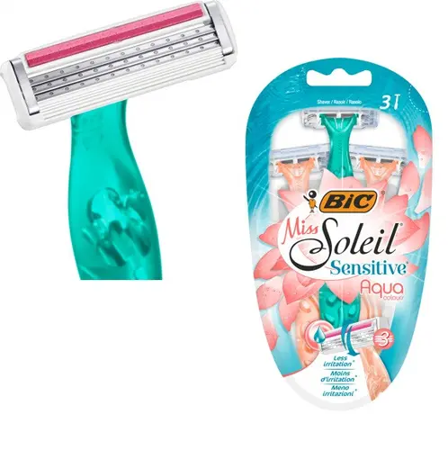 САМОБРЪСНАЧКА SOLEIL SENSITIVE AQUA БЛ 3 BIC