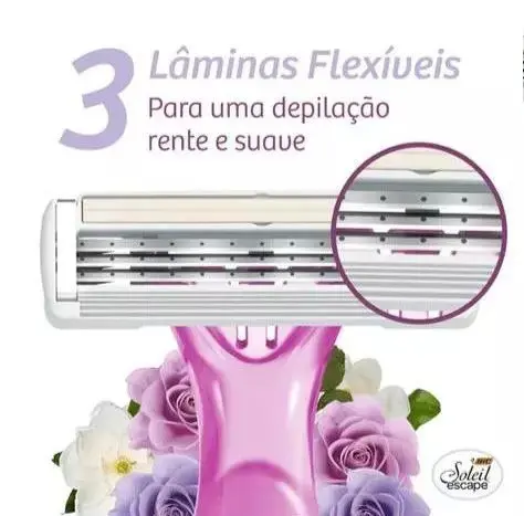 Aparat de ras SOLEIL ESCAPE 3 Lacrimi de bebeluș/Trandafir blister 3 buc. BIC - 3