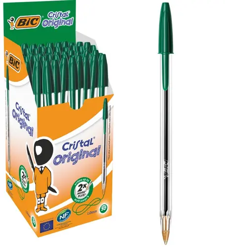 Στυλό CRISTAL MEDIUM πράσινο 50 BIC - 1