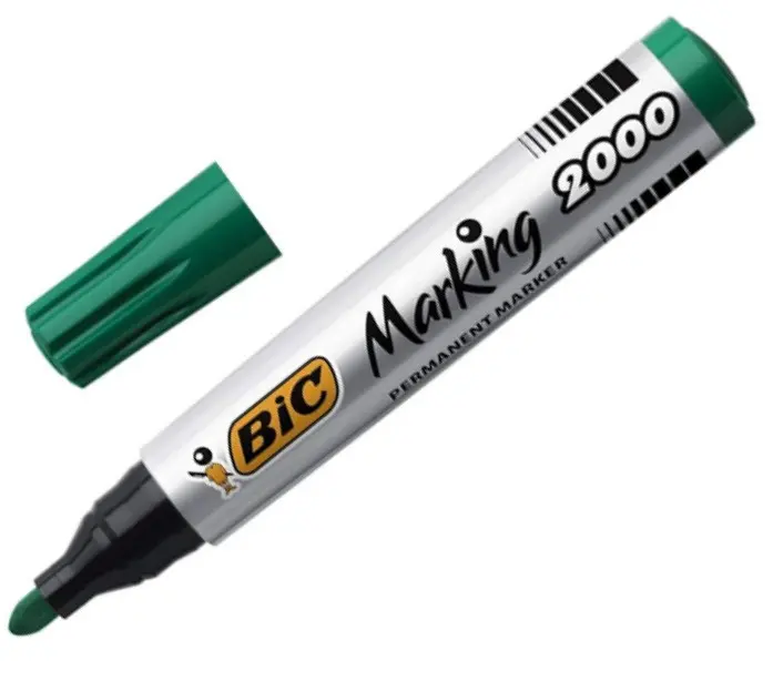КУТИЯ 12 БР. ПЕРМАНЕНТЕН МАРКЕР BIC - ЗЕЛЕН - image 1