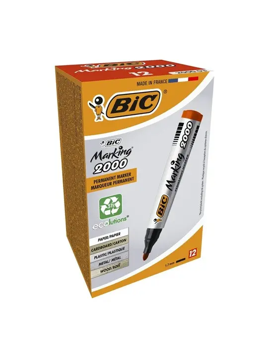 ΚΟΥΤΙ 12 ΤΕΜ. ΜΟΝΙΜΟΣ ΜΑΡΚΑΔΟΡΟΣ BIC - ΚΟΚΚΙΝΟ