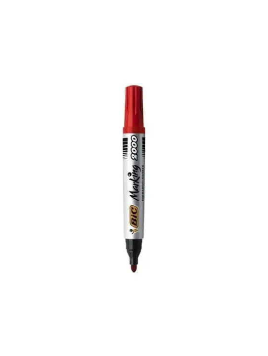 КУТИЯ 12 БР. ПЕРМАНЕНТЕН МАРКЕР BIC - ЧЕРВЕН - image 1