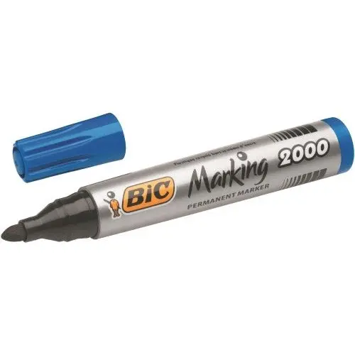КУТИЯ С 12 БР. ПЕРМАНЕНТЕН МАРКЕР BIC - СИН - image 2
