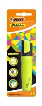 Textmarker cu vârf teșit galben 1 BIC - 1