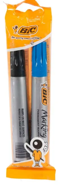 Σετ μόνιμων μαρκαδόρων μαύρος + μπλε BL2 BIC