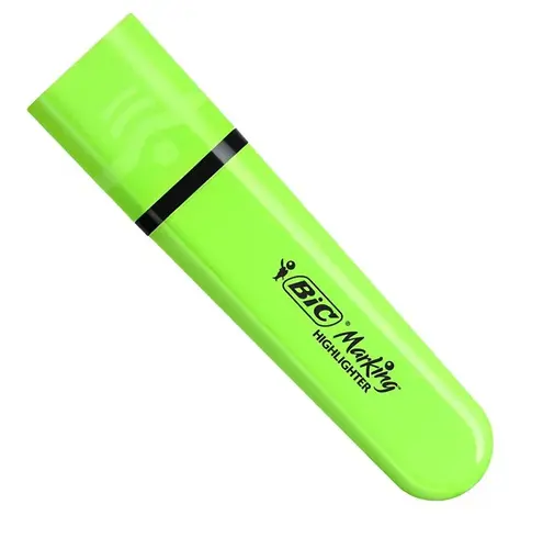 Textmarker plat BIC - verde neon - 2