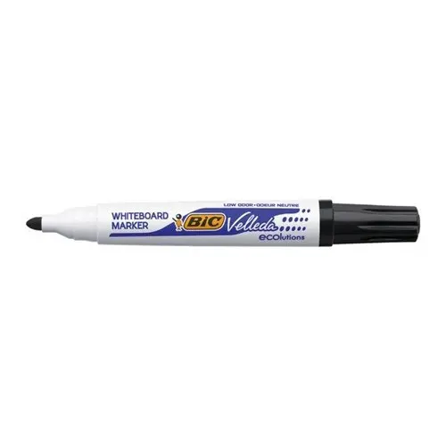 КУТИЯ OT 12 БР. МАРКЕР VELLEDA ЧЕРЕН ЗА БЯЛА ДЪСКА BIC - image 1