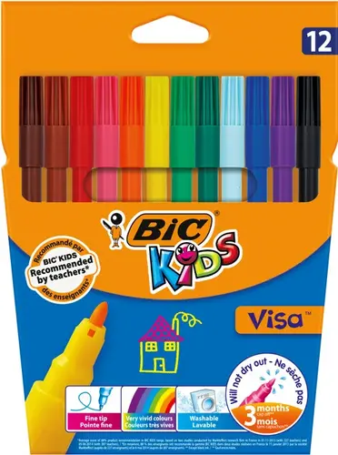Μαρκαδόροι Visa 12 τεμ. BIC - 1