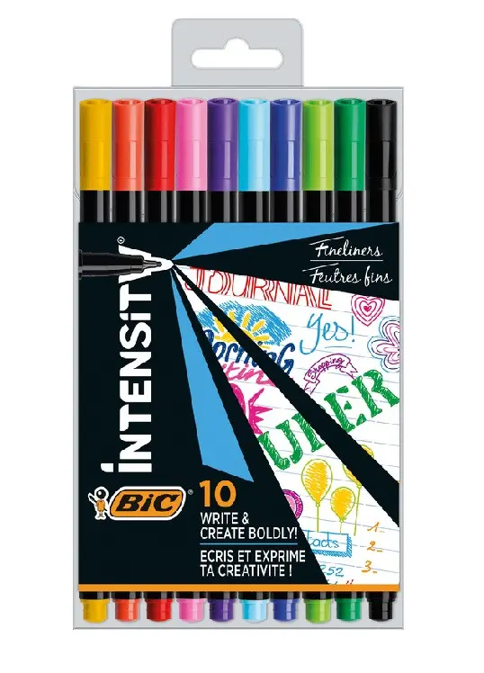 Χρωματιστοί μαρκαδόροι λεπτής γραφής Intensity Classic 10 BIC - image 1