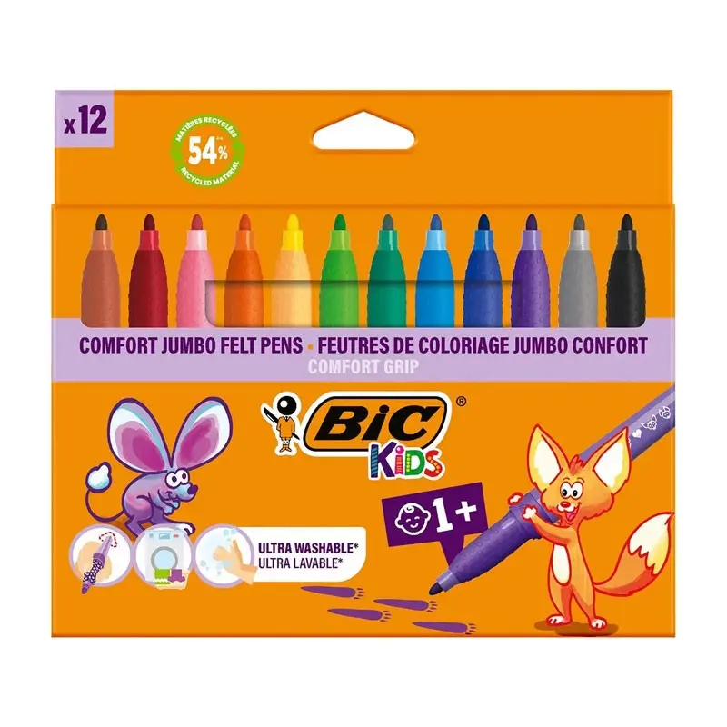 Μαρκαδόροι 1+ Jumbo 12 BIC
