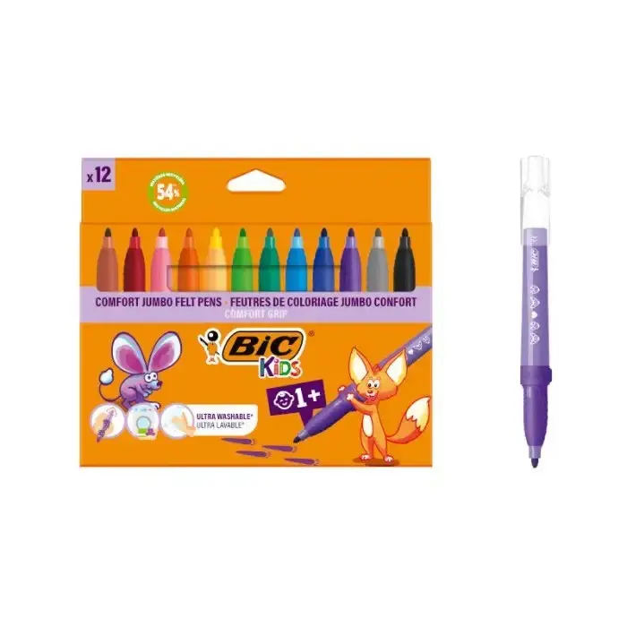 Μαρκαδόροι 1+ Jumbo 12 BIC - image 1