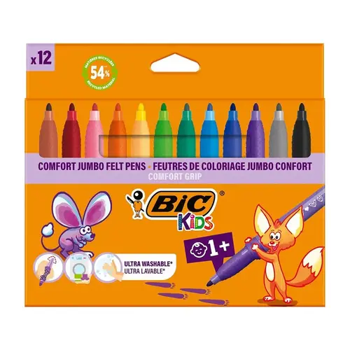 ФЛУМАСТЕРИ 1+ JUMBO 12 BIC