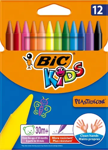 Pasteluri în ulei 12 culori Plastidecor BIC - 1
