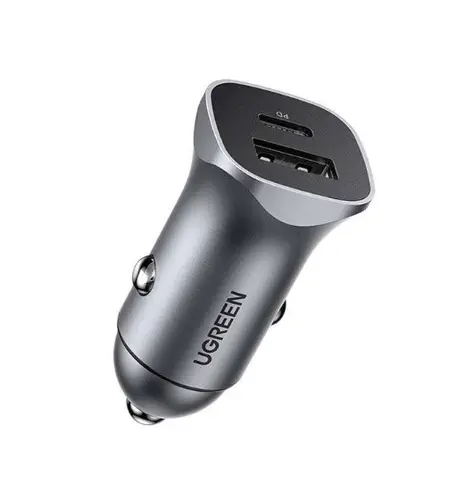 ЗАРЯДНО ЗА КОЛА 1xUSB-C+1xUSB A,30W,PD,QC С UGREEN