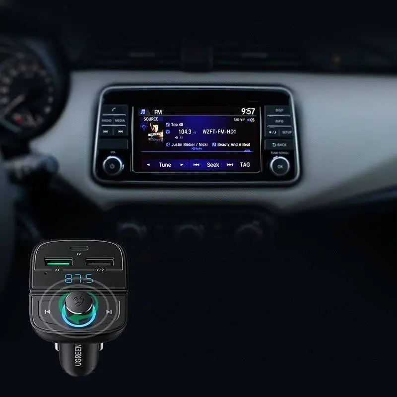 CD229 ЗАРЯДНО УСТРОЙСТВО ЗА КОЛА/FM ТРАНСМИТЕР/BLUETOOTH UGREEN - image 7
