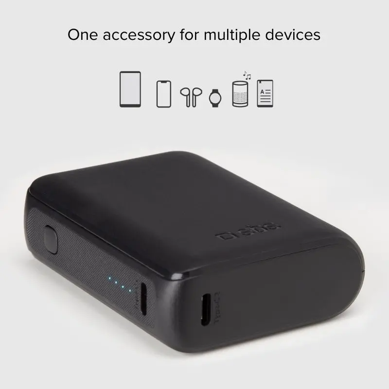 POWER BANK 10 000mAh,2xUSB-C,1xUSB A,10W SBS - BLACK - image 1