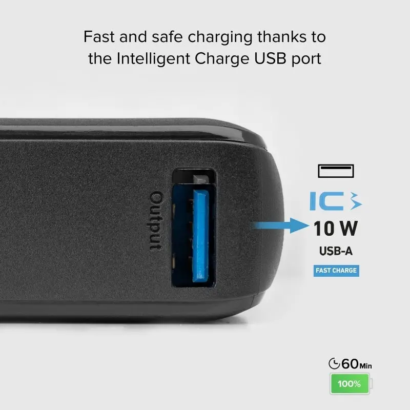 POWER BANK 10 000mAh,2xUSB-C,1xUSB A,10W SBS - BLACK - image 2