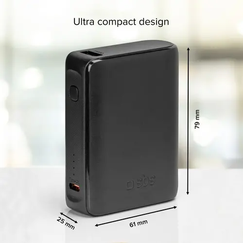 POWER BANK 10 000mAh,2xUSB-C,1xUSB A,10W SBS - BLACK - image 6
