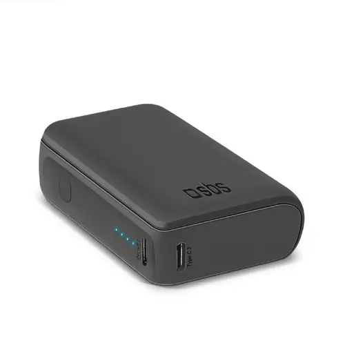 POWER BANK 10 000mAh,2xUSB-C,1xUSB A,10W SBS - BLACK