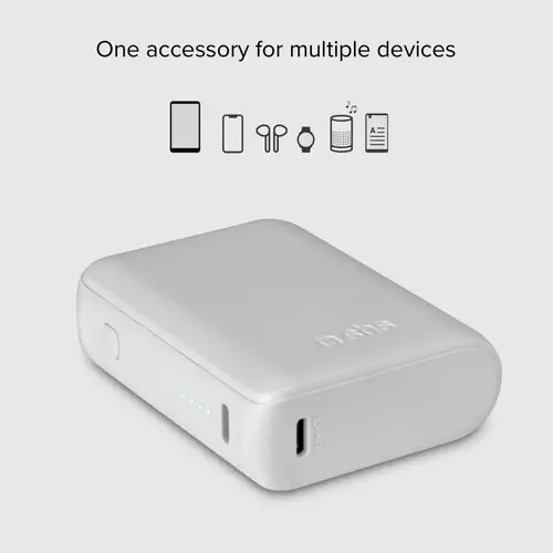 POWER BANK 10 000mAh,2xUSB-C,1xUSB A,10W, SBS - БЯЛ - image 1