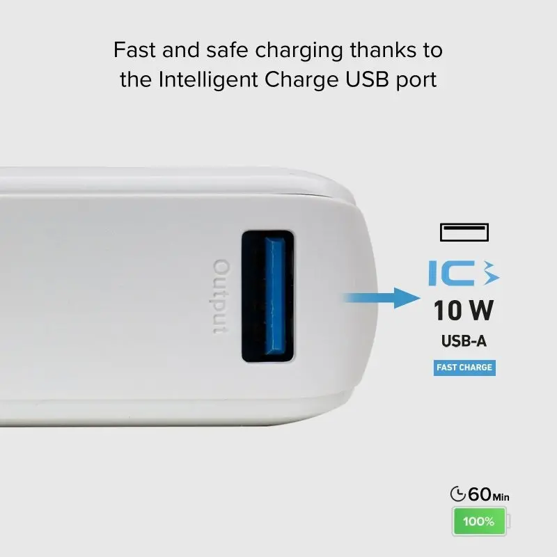 POWER BANK 10 000mAh,2xUSB-C,1xUSB A,10W, SBS - БЯЛ - image 2