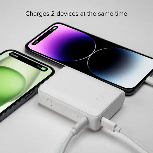 POWER BANK 10 000mAh,2xUSB-C,1xUSB A,10W, SBS - БЯЛ - image 5