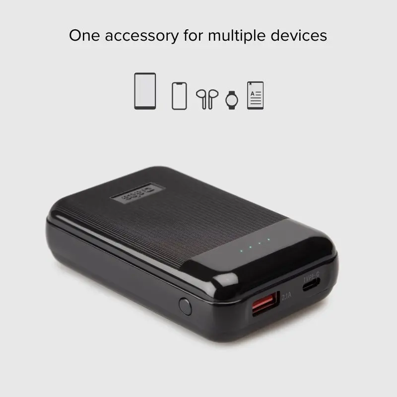 POWER BANK 10 000mAh, 1xUSB C, 1xUSB A, PD 20W, BL SBS - ΜΑΥΡΟ - image 1