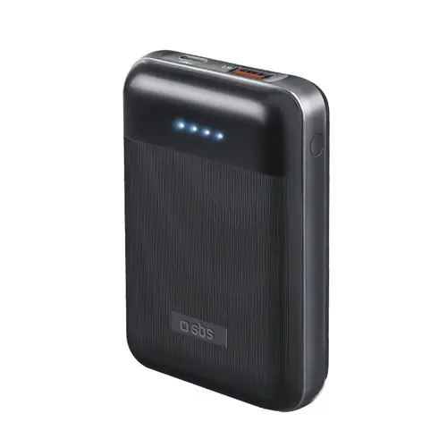 POWER BANK 10 000mAh, 1xUSB C, 1xUSB A, PD 20W, BL SBS - ΜΑΥΡΟ - 1