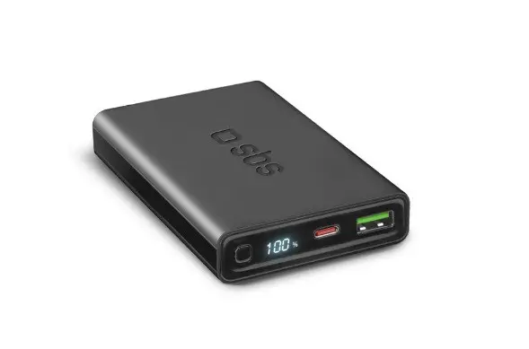 POWER BANK 10000mAh,1xUSB C,1xUSB A,PD 20W,LCD SBS